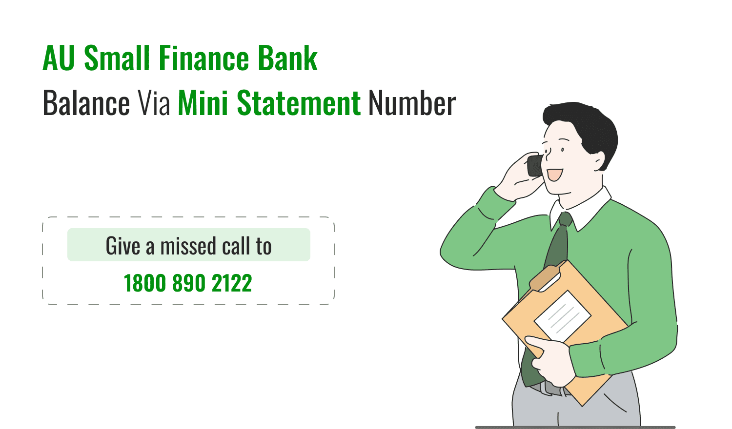 AU Small Finance Bank Balance Via Mini Statement Number